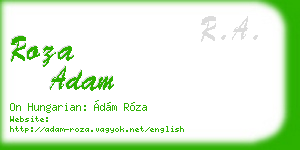 roza adam business card