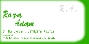roza adam business card